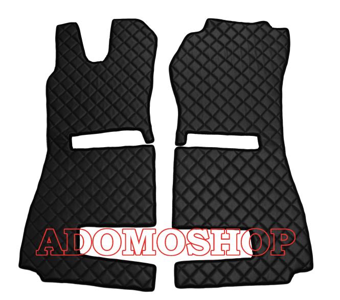 Fussmatten aus Kunstleder für Scannia R ab 2013 mit neuem Recarositz in schwarz Luftgefedert 