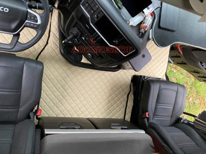 Kunstlederfußmatten für Iveco S-Way ab 2020 beige-matt 