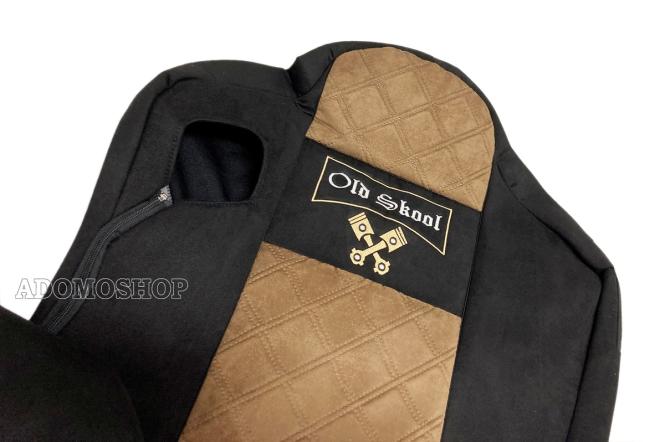 Sitzbezüge für Iveco S-way ab 2020 schwarz-braun, Old Skool 