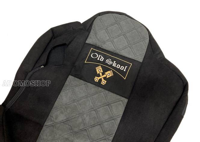 Sitzbezüge für Iveco S-way ab 2020 schwarz-grau , Old Skool 