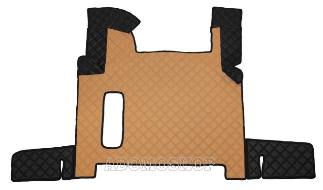 Kunstlederfußmatten für Man TGX ab 2018 cappucino-schwarz-matt 