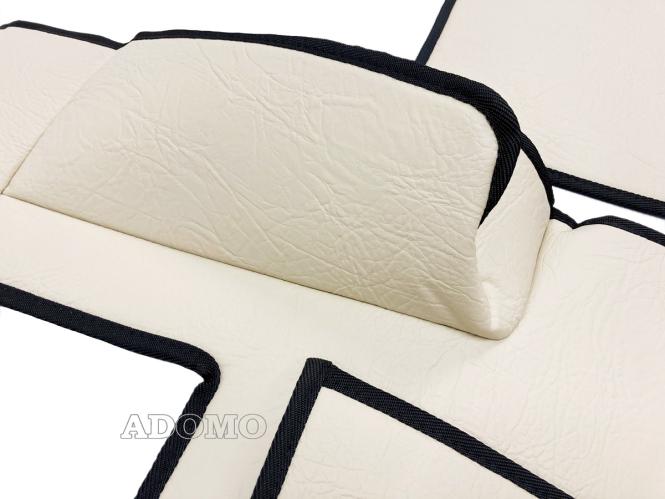 Kunstlederfußmatten für Man TGX 2018 - 2020 beige - glatt, Umr. schwarz 