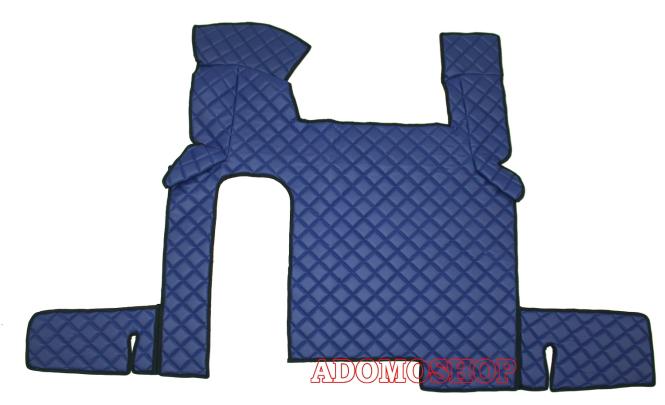 Kunstleder Fussmatten für MAN TGX ab 2007 Automatik 2 Schubladen  blau 