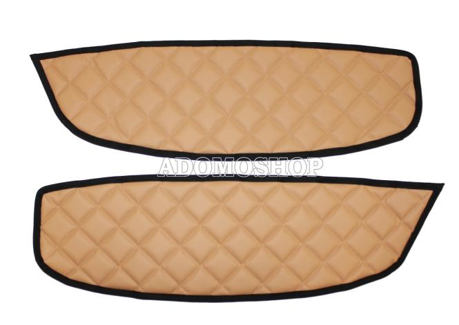 Türverkleidung für MAN TGX, TGS,TGL, Kunstleder in cappucino-matt, umr. schwarz 