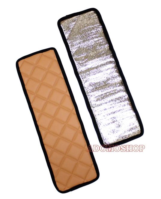 Abdeckung für Seitenfenster aus Kunstleder für MAN TGX, TGA, TGS, TGL  in cappucino-matt/Alufolie 