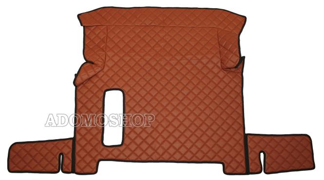 Kunstlederfußmatten für Man TGX ab 2018, mit 1-er Schublade, braun 