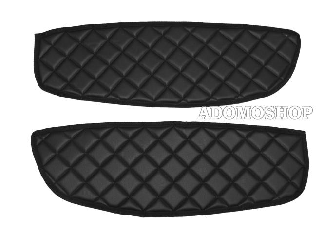 Türverkleidung für MAN TGX, TGS,TGL, Kunstleder in schwarz-umr.schwarz-matt 