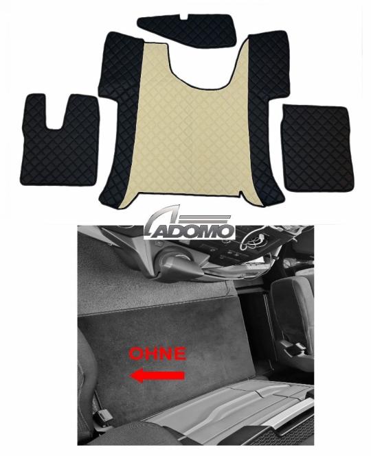 Kunstlederfußmatten Man TGS ab 2020 schwarz - beige 