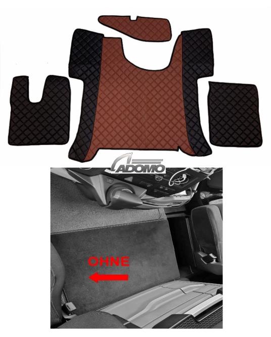 Kunstlederfußmatten Man TGS ab 2020 schwarz - braun 