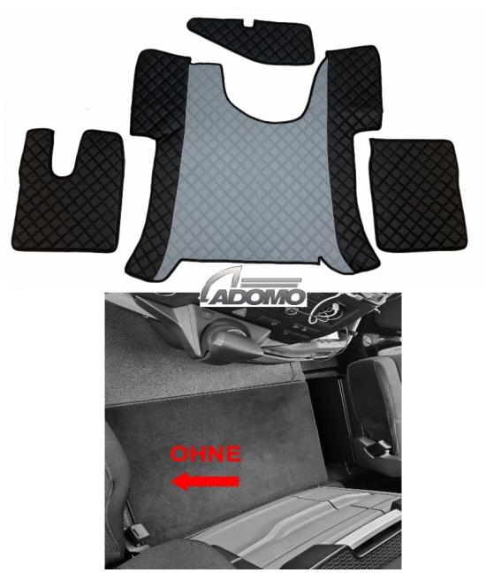 Kunstlederfußmatten Man TGS ab 2020 schwarz - grau 