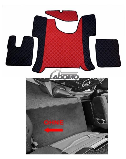 Kunstlederfußmatten Man TGS ab 2020 schwarz - rot 