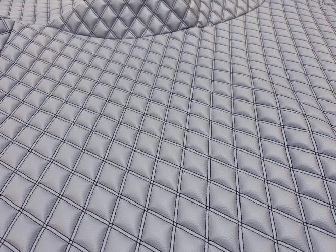 Kunstleder Fußmattenset für Volvo FH Aero FH5 FH4 in grau - matt, Doppelsteppung 