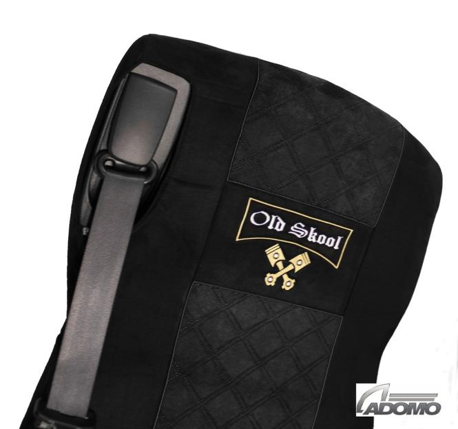 Sitzbezüge für Daf ab 2021 XF-new XG XG+, schwarz, Old Skool, luftgefedert 