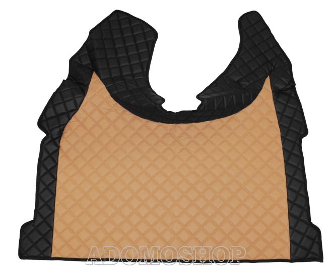 Kunstlederfussmatten mit Sitzsockel für Volvo FH Aero FH5 FH4 cappuccino-schwarz-matt 