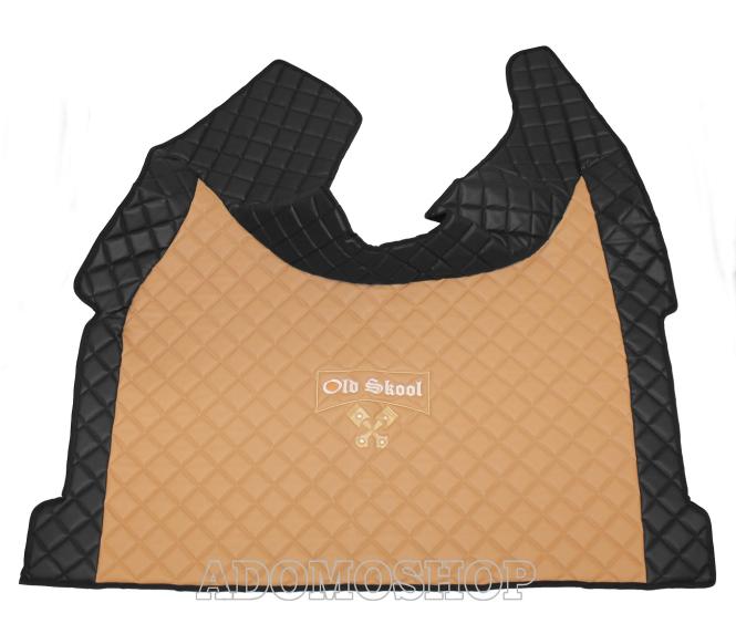 Kunstleder Fußmattenset für Volvo FF4, FH5  in cappuccino-schwarz matt Old Skool 