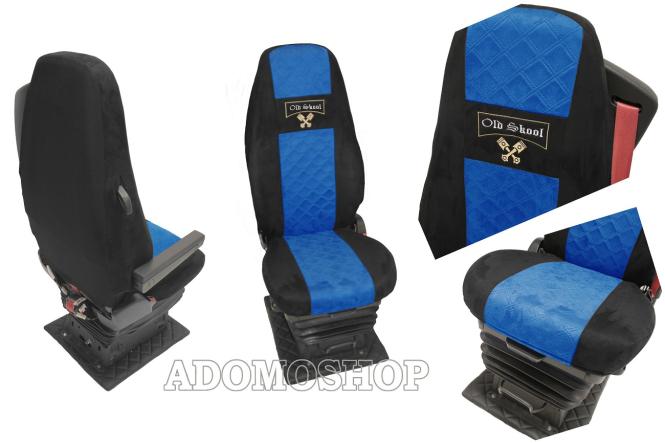 Sitzbezüge für Volvo FH4 und FH5 schwarz-blau Old Skool 