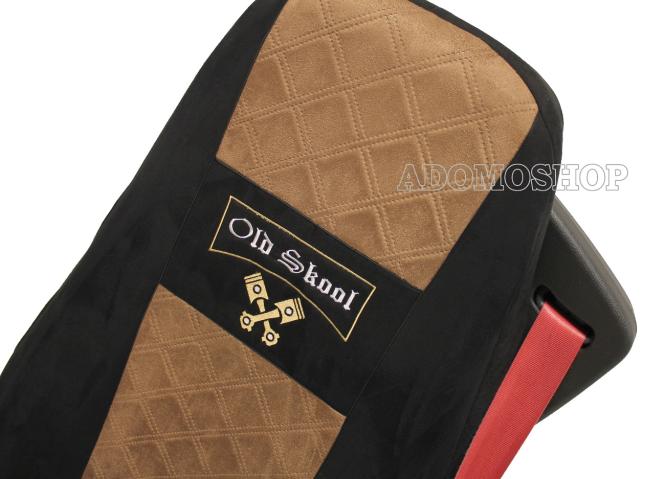 Sitzbezüge für Volvo FH Aero FH5 FH4 schwarz-braun, Old Skool 