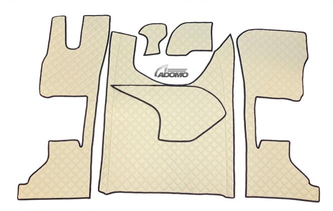 Kunstlederfußmatten mit Sitzsockel für DAF ab 2021 XG, XG+ beige 