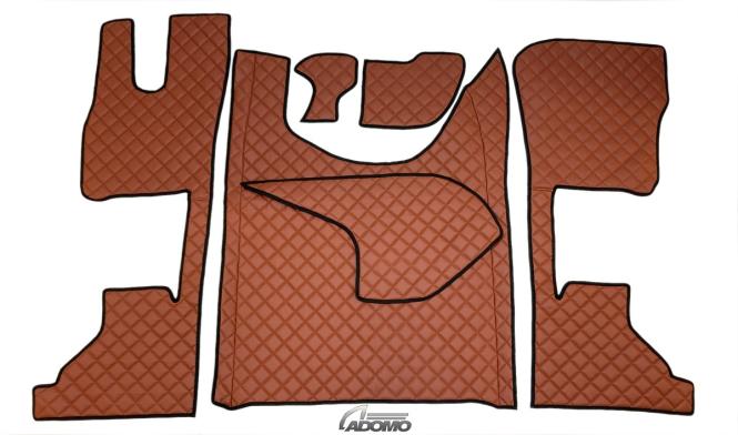 Kunstlederfußmatten mit Sitzsockel für DAF ab 2021 XG, XG+ braun 