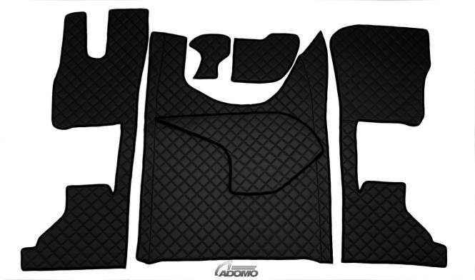 Kunstlederfußmatten mit Sitzsockel für DAF ab 2021 XG, XG+ schwarz 