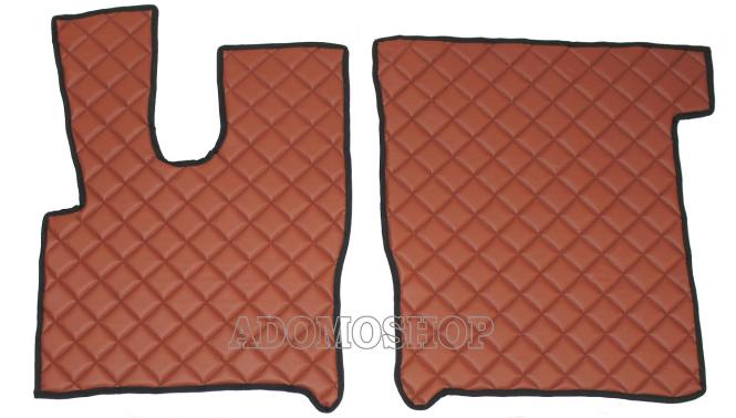 Kunstlederfußmatten  für DAF XF 106 ab 7/2017 braun-matt 