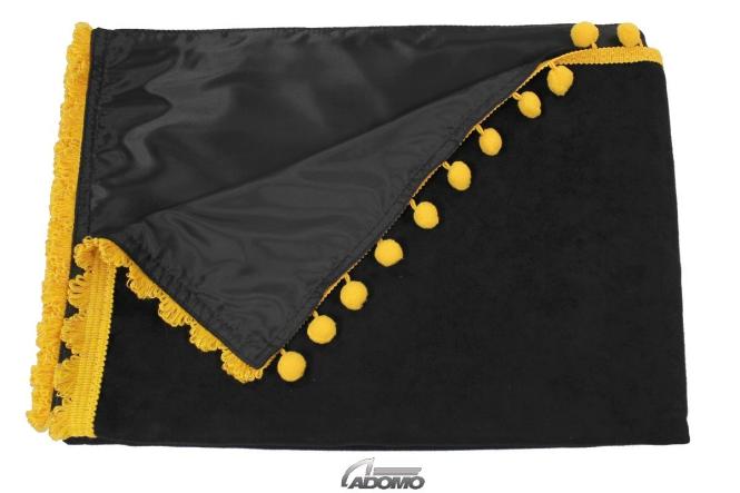 Scania R New Generation ab 2017 Gardinen, schwarz-gelb, Pompoms/Kugel 