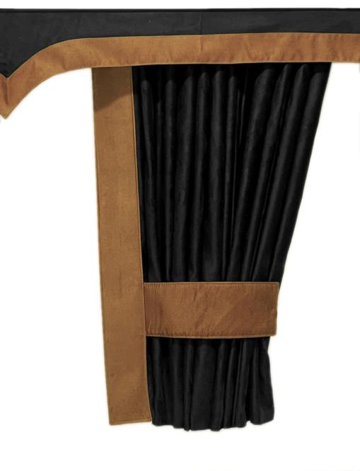 LKW Gardinen für SCANIA R 2010-2017 TOPLINE HIGHLINE schwarz - braun 