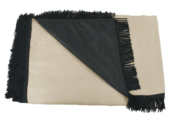 Lkw Gardinen für Iveco S-Way, Hi-Way, Stralis, beige-schwarz, gratis Gardinenhaken 