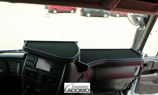 Lkw Mitteltisch Ablage für Iveco S-Way und Hi-Way, blau 