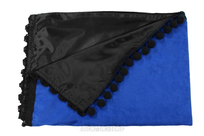 Scania S ab 2017 Gardinen, blau-schwarz, Pompoms/Kugel 