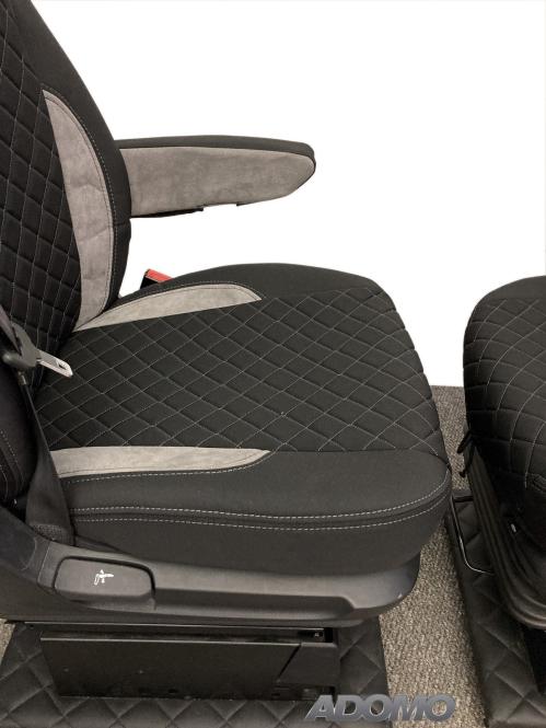 Sitzbezüge  für Daf  xf 106 mit Grammersitzen, schwarz-grau, 2 Armlehnen 