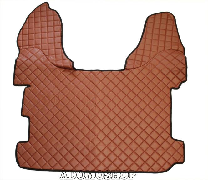 Kunstleder Fußmatten für DAF XF 106 mit Sitzsockeln - Braun 