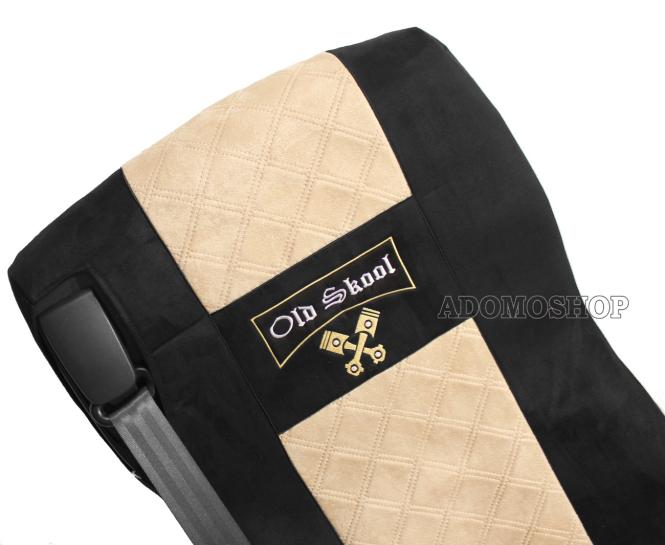 Sitzbezüge für Daf xf 106,105 Grammer-Sitze schwarz-beige, Old Skool 