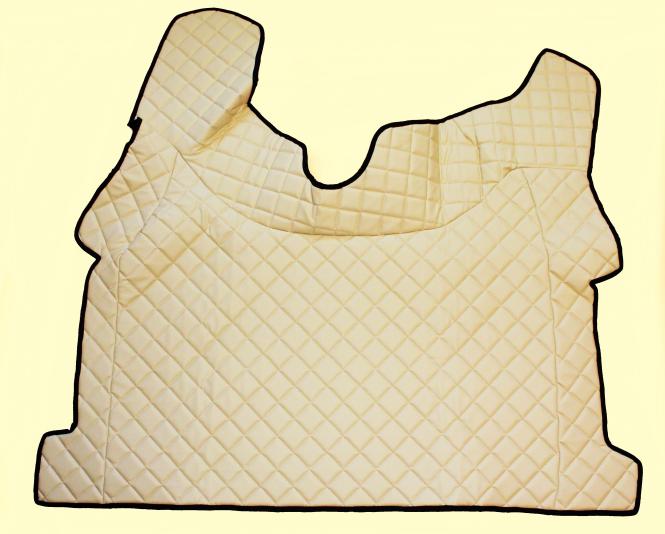 Kunstlederfussmatten mit Sitzsockel für Volvo FH4 FH5, Beifahrersitz drehbar, beige-matt 