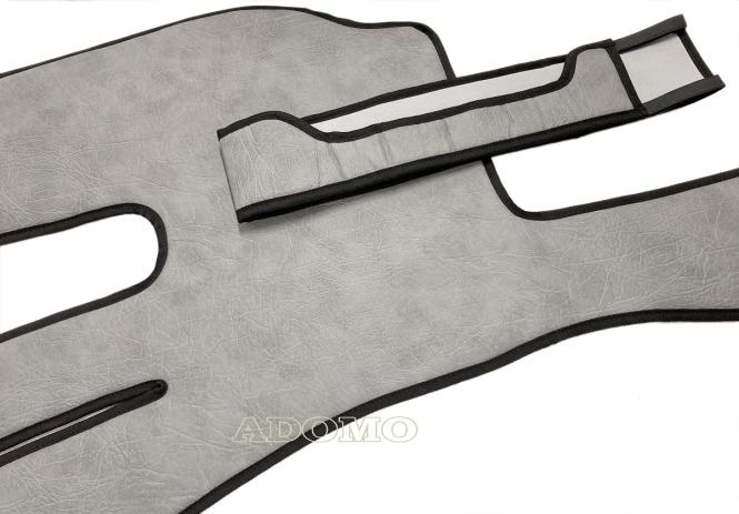 Kunstlederfußmatten mit Sitzsockel für Volvo FH Aero FH5 FH4 grau-schattiert-glatt 