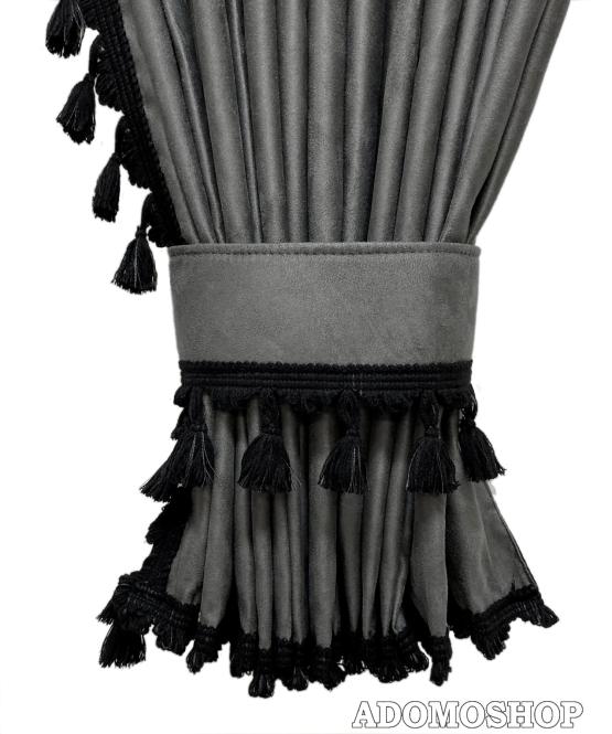 Gardinen für Actros MP2/3 Grau-Schwarz 