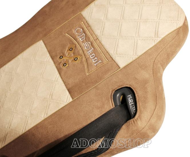 Sitzbezüge für MAN TGX TGA TGL TGM TGS braun-beige 2 Gurt Old Skool 