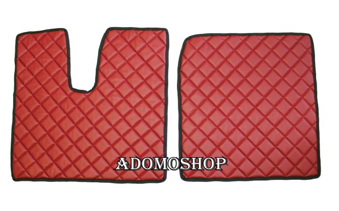 Kunstleder Fussmatten für MAN TGX ab 2007 bordorot 