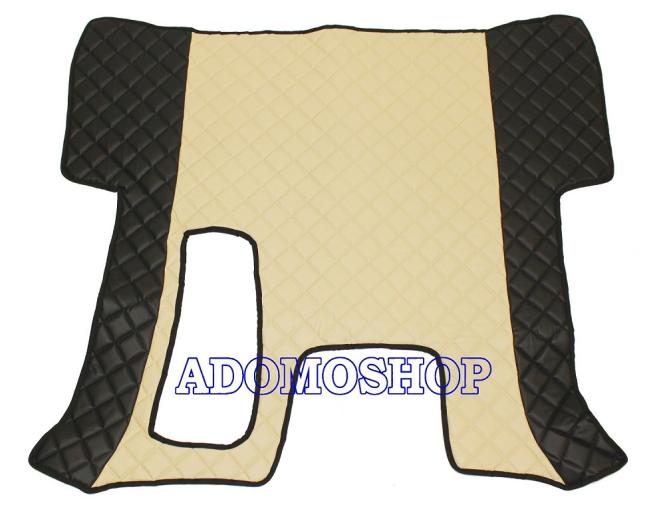 Kunstlederfußmatten für Man TGS und TGL ab 2007 bis 2018, automatik, schwarz-beige-matt 