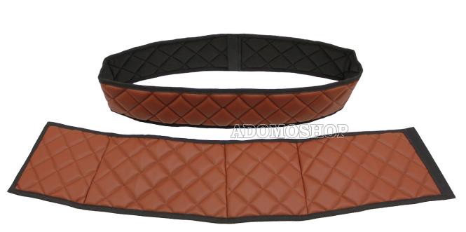 Kunstlederfußmatten Set für MP5 und MP4 mit  klappbarem Beifahrersitz, braun-matt 