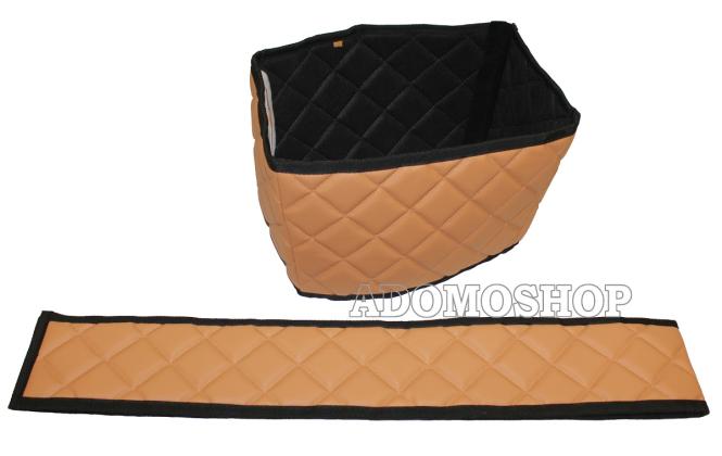 Kunstlederfußmatten Set für MP5 und MP4- klappbarer Beifahrersitz, cappucino-matt 