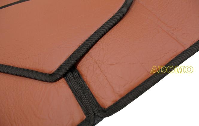 Kunstlederfußmatten mit Sitzsockel für MP5 und MP4 braun-glatt Umr. schwarz, klappbar 