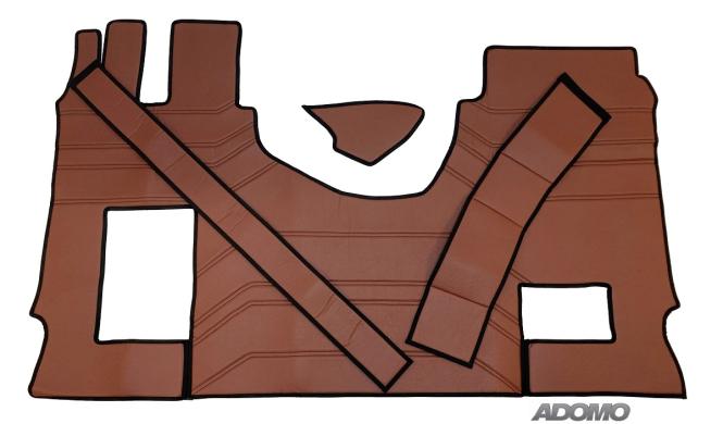 Kunstlederfußmatten Set für MP4, MP5, klappbarer Beifahrersitz, Kunstleder glatt mit extra Steppung, Sockel 8cm 