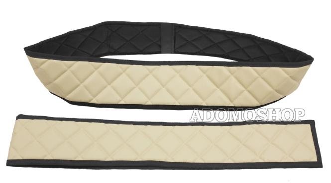 Lkw Kunstlederfußmatten für Actros MP5 und MP4, Luftgefederter Beifahrersitz, beige umr schwarz 