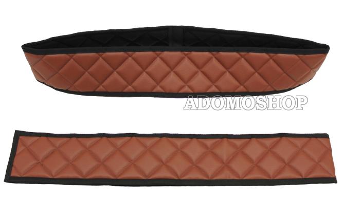 Lkw Kunstlederfußmatten für Actros MP5 und MP4, Luftgefederter Beifahrersitz, braun 