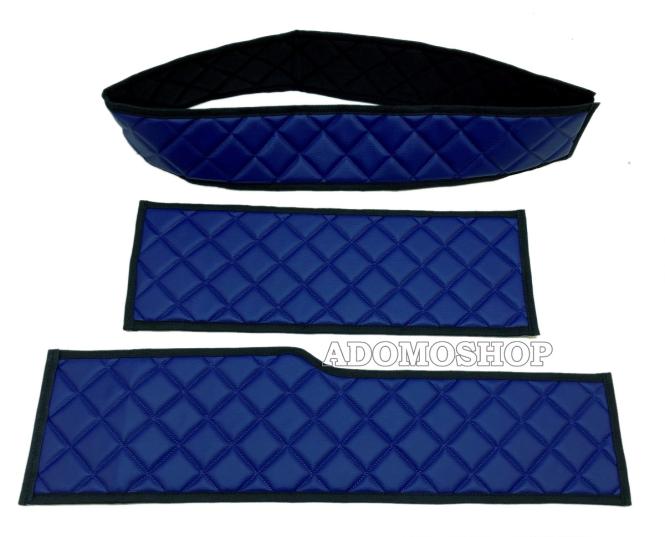 Kunstleder Fußmatten für Mercedes Actros MP5 und MP4 Solostar, blau 