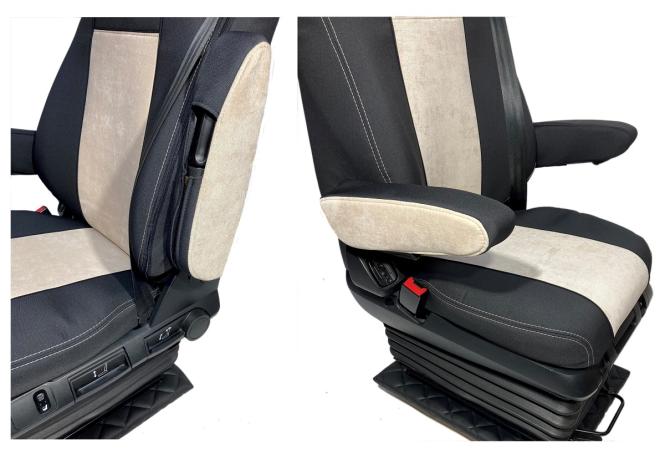 Armlehnen Bezüge 2 Stück  für Actros MP5 und MP4 beige