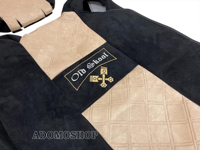Sitzbezüge für Renault T ab 2014 schwarz-beige Old Skool 