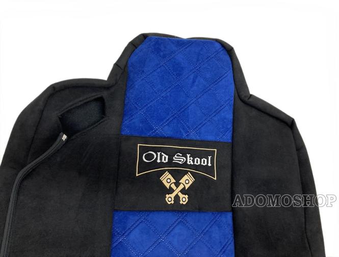 Sitzbezüge für Renault T ab 2014 schwarz-blau Old Skool 