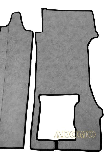 Kunstleder Fußmatten für SCANIA R ab 2017 New Generation, klappbarer Beifahrersitz in grau-schattiert-glatt 